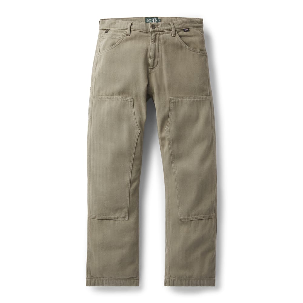 Men's Kenton Double Knee Pants Herringbone Dusty Olive