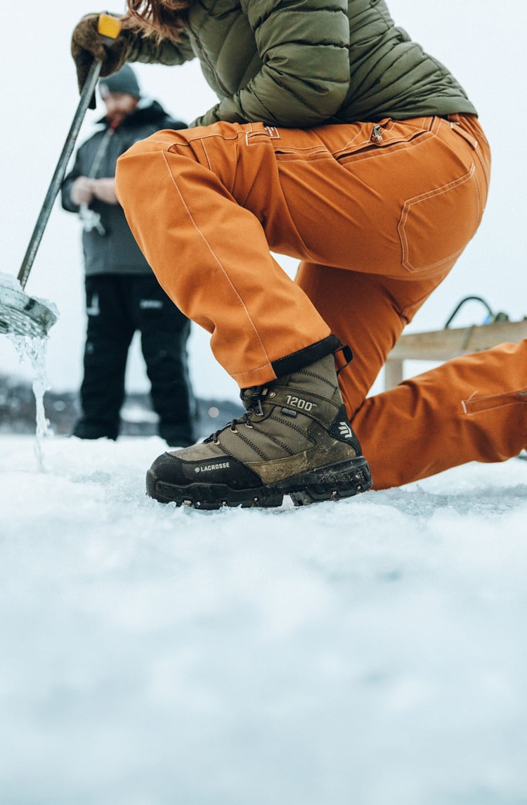 Creating a hole for some ice fishing