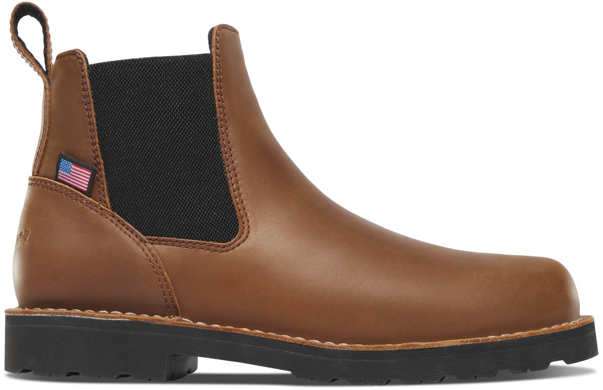 Men's Bull Run Chelsea 6" Tobacco Black Heel ST