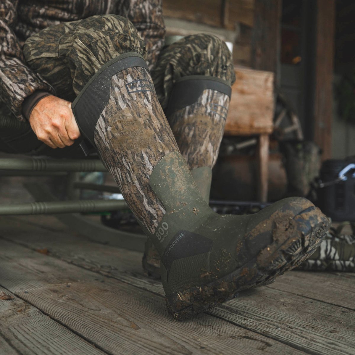Lei-alohaAFBOOST起毛 Lチェスト5ｘ3ｍｍSDオーダー料込 LaCrosse Footwear - Alphaburly Aero 800 Mossy Oak® Bottomland