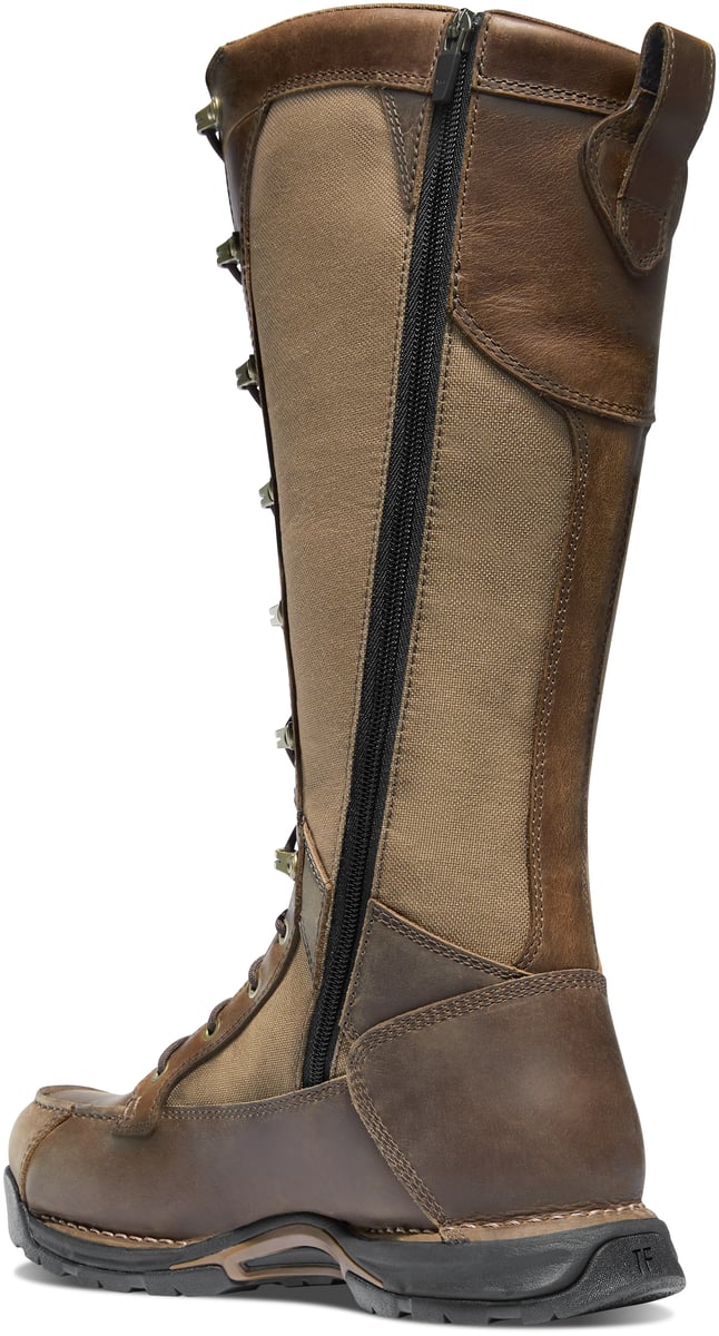 Sharptail Snake Boot Side-Zip 17" Brown
