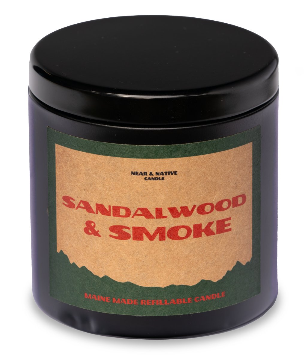 Near & Native 10oz Candle - Sandlewood & Smoke