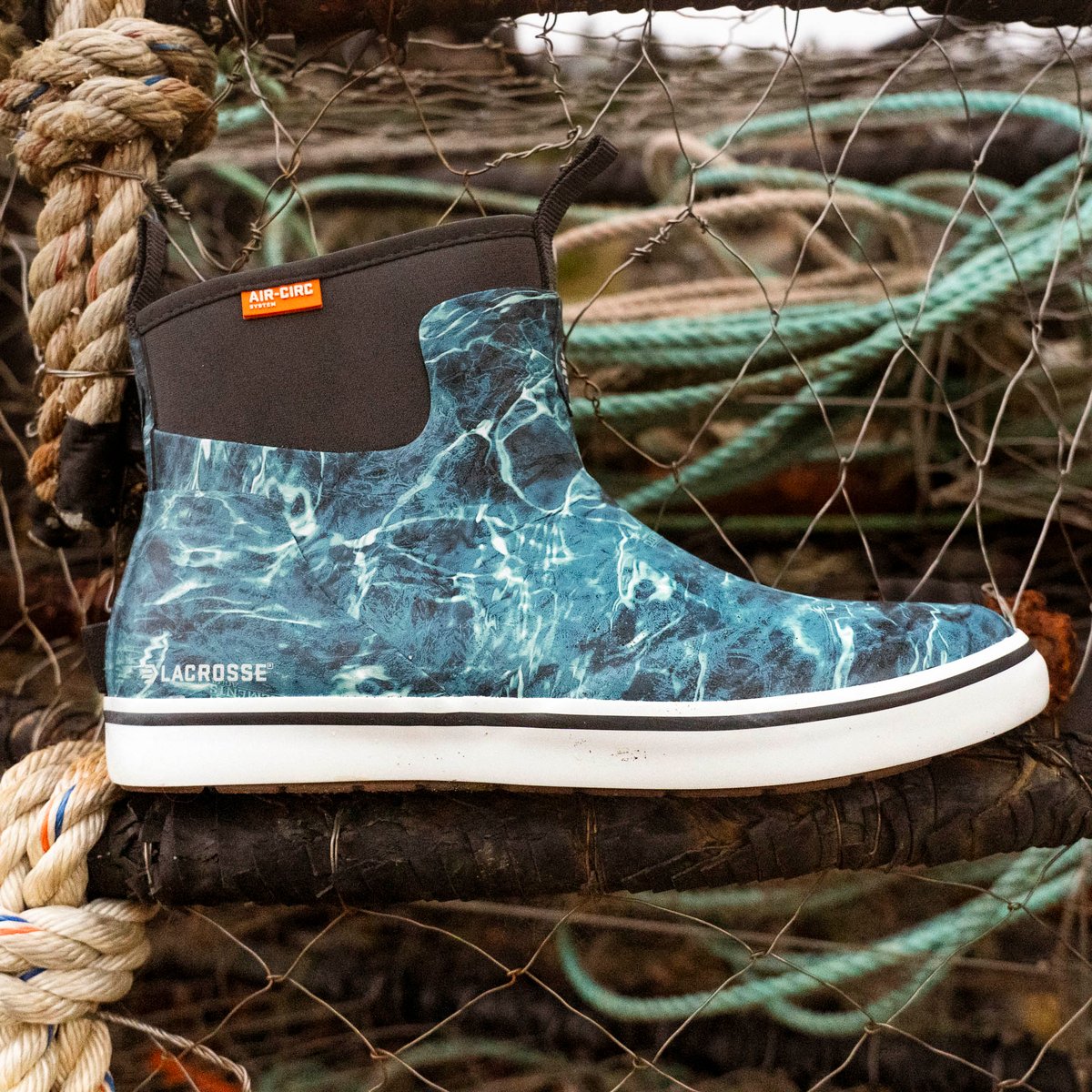 Men's Alpha Deck Boot 6" Mossy Oak Elements Agua
