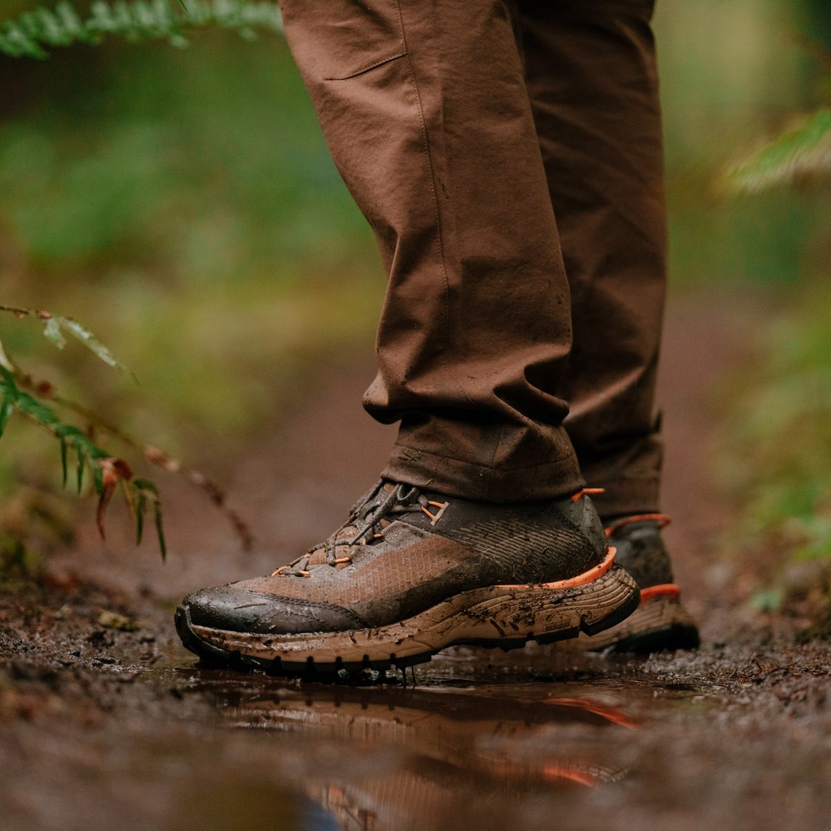 Trail Junction Mid 4" Malt Brown/Poppy Orange