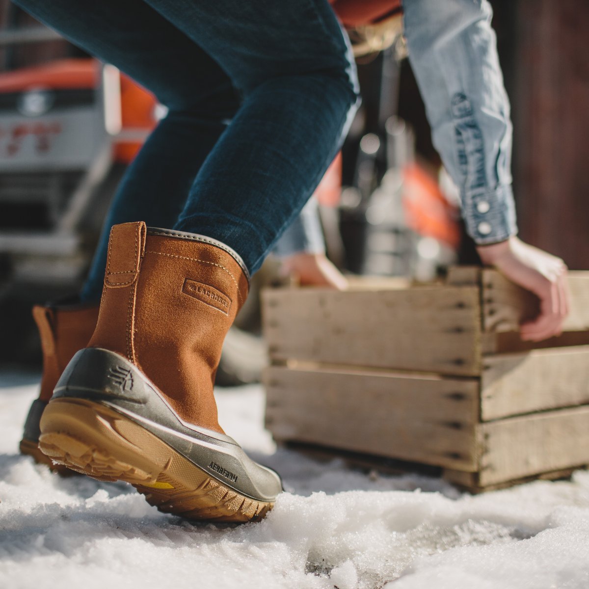 Women's Aero Timber Top Zip 6" Clay Brown Shearling