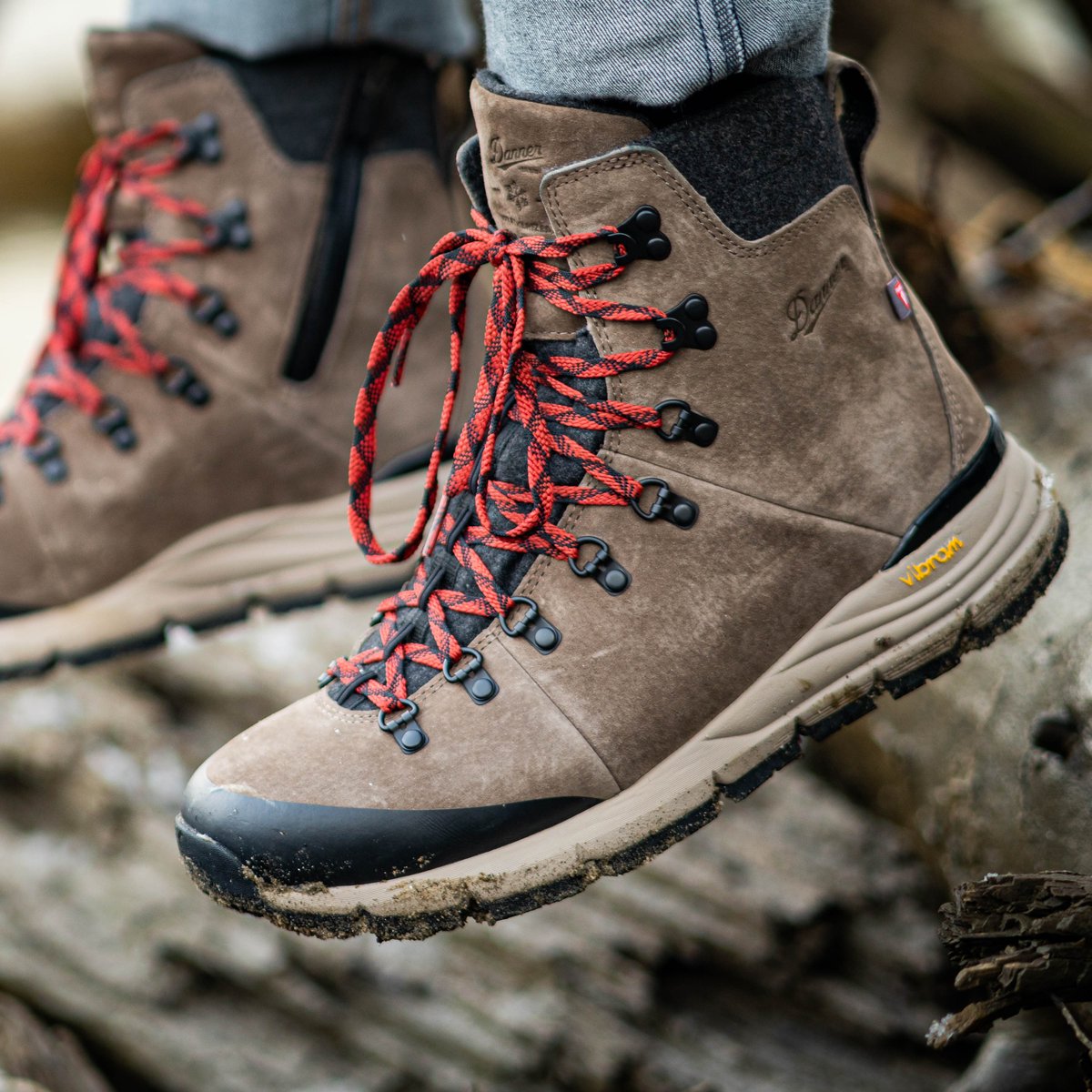 Arctic 600 Side-Zip 7" Brown/Red 200G