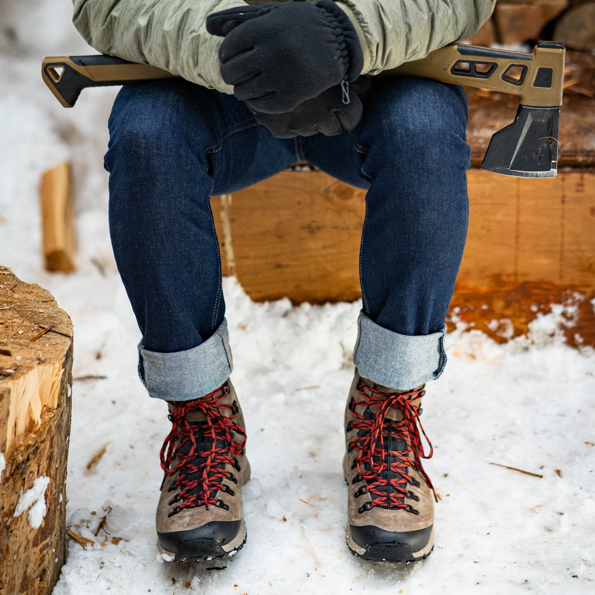 Arctic 600 Side-Zip 7" Brown/Red 200G