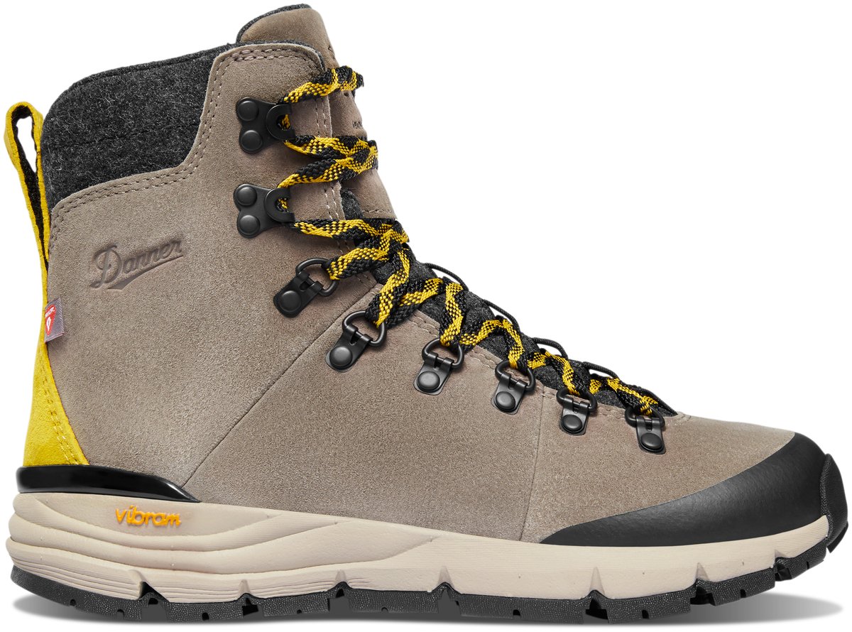 Danner - Arctic 600 Side-Zip Driftwood/Yellow Insulated 200G