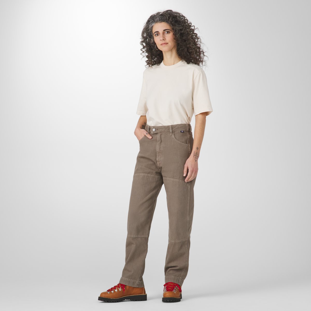 [JEMUT]★24FW★韓国人気★MILD DOUBLE KNEE WASHED PANTS TWEE Dime Boot Cut Denim Pants | Bootcut for Women | KOODING