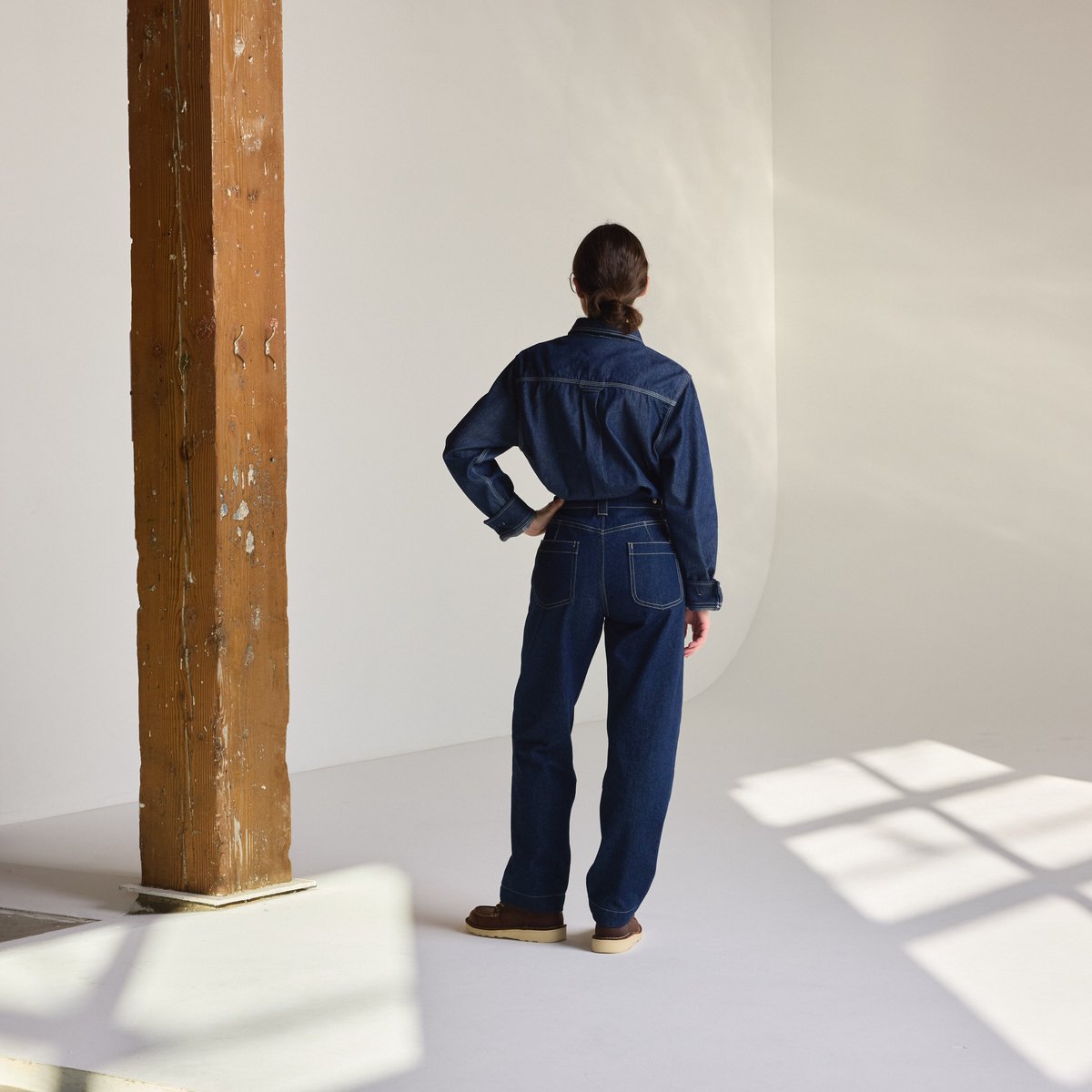 Women's Hawthorne Double Knee Pants Denim Dark Wash Indigo