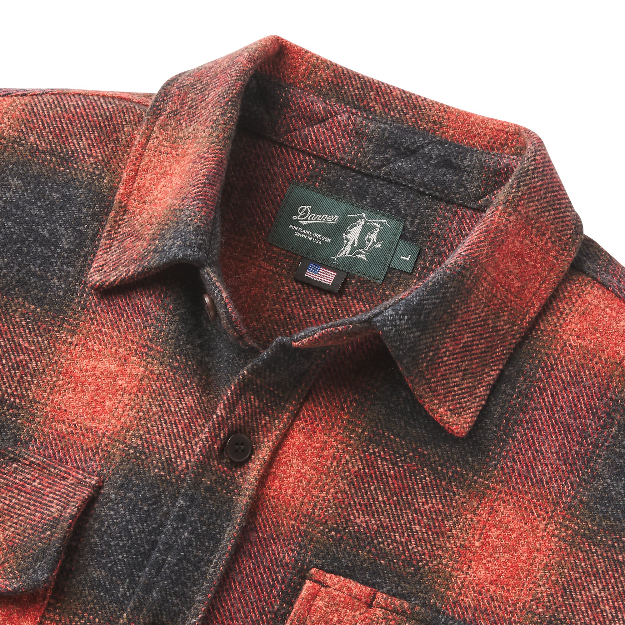 Danner - Cedar Mill Cotton Flannel Shirt Ombre Buffalo Plaid