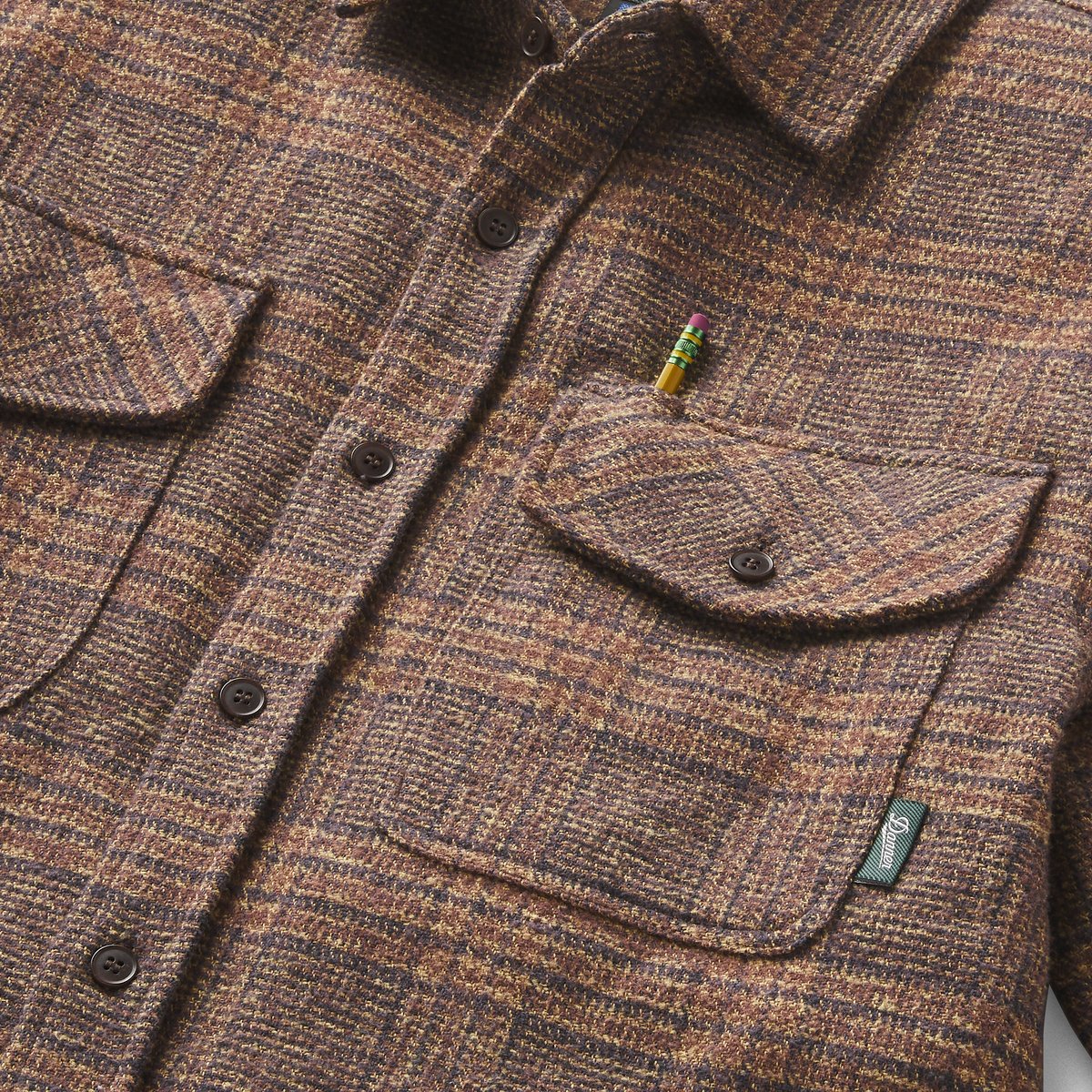 Men's Cedar Mill Cotton Flannel Brown/Tan Tweed Plaid