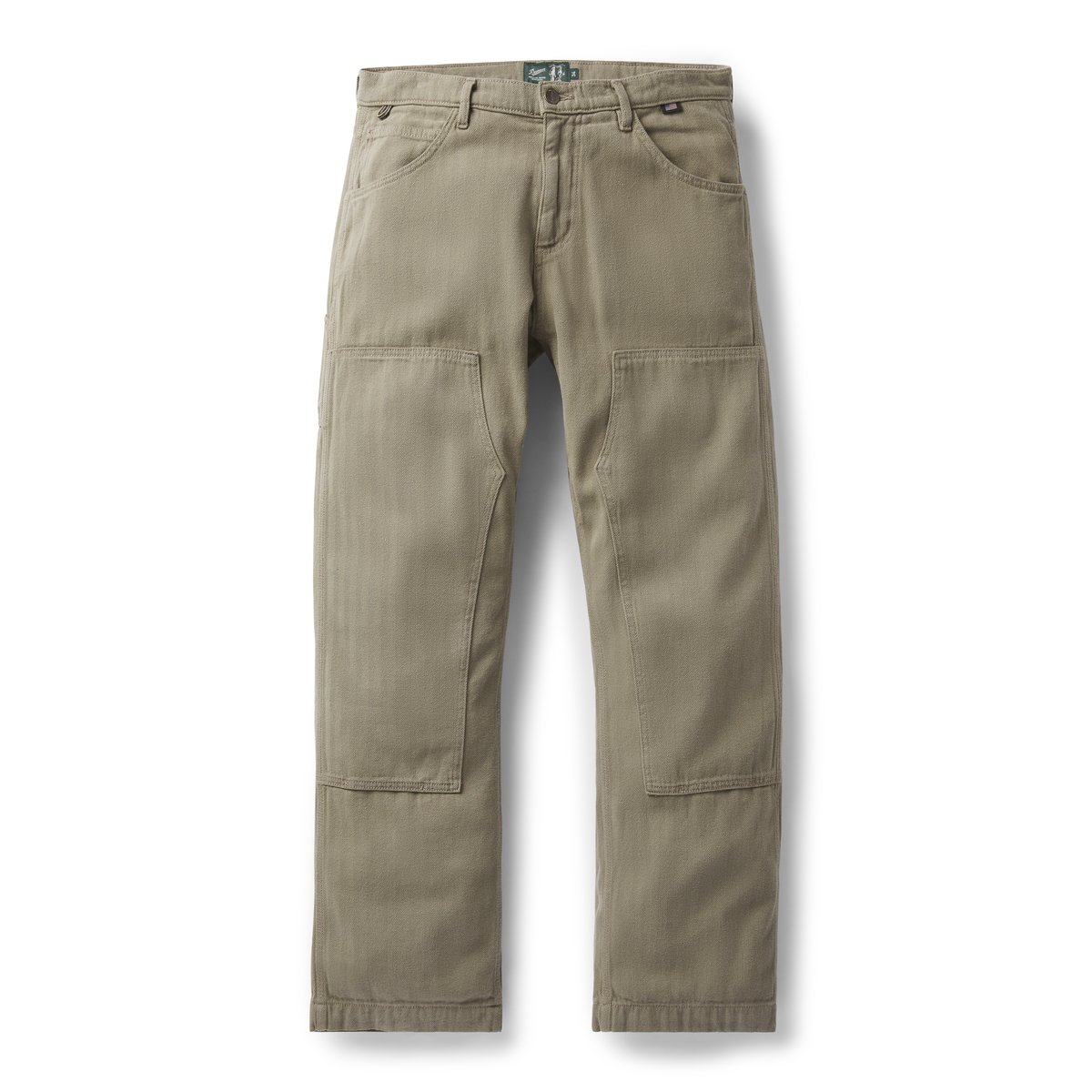 Men's Kenton Double Knee Pants Herringbone Dusty Olive