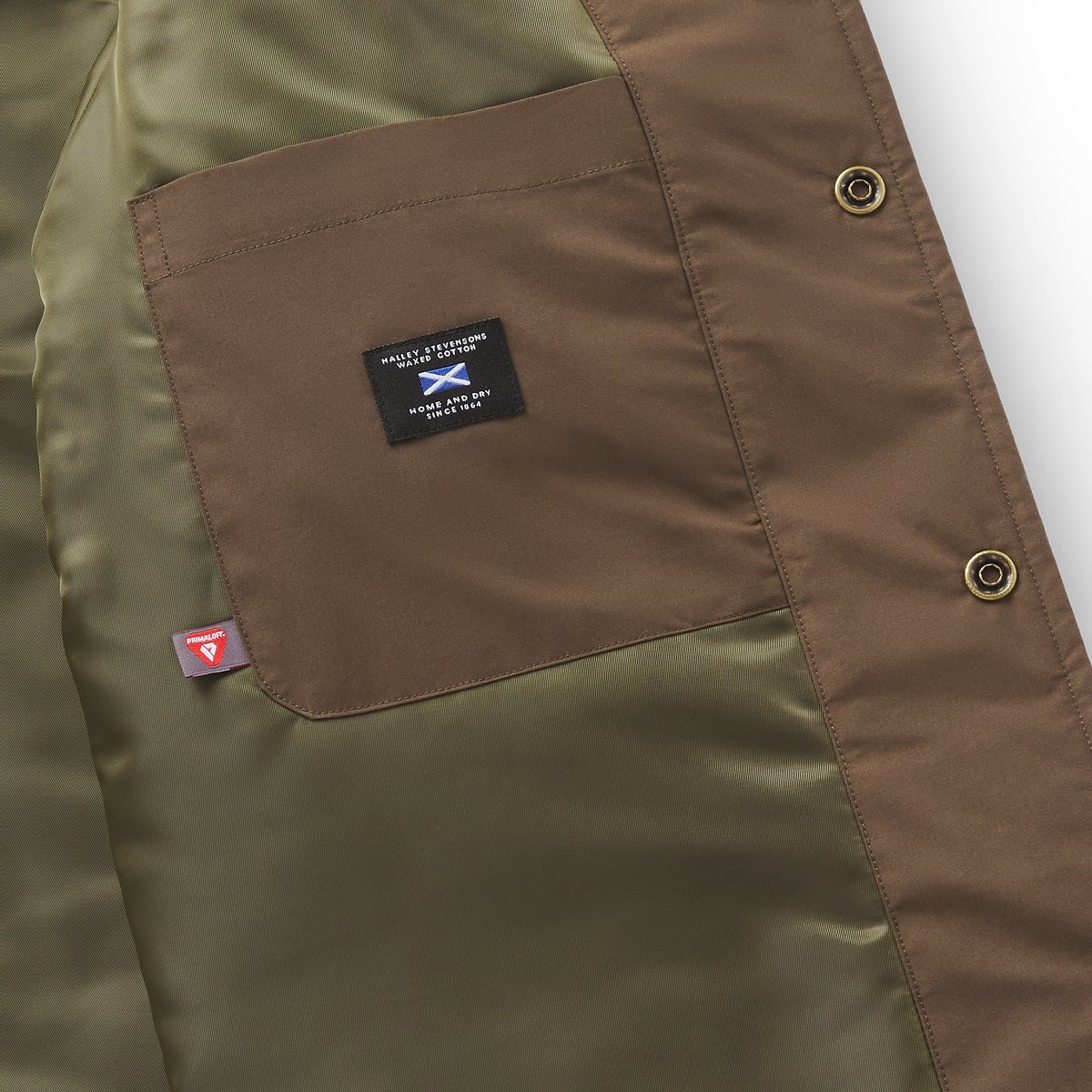 Men's Waxed Primaloft Coaches Jacket Brown