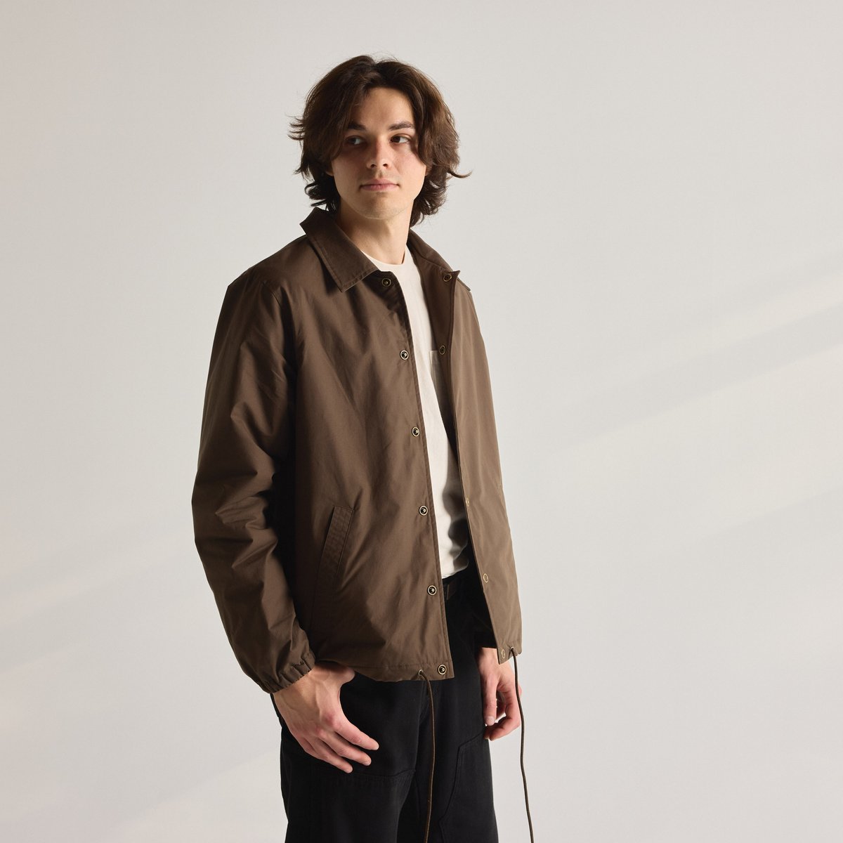 Men's Waxed Primaloft Coaches Jacket Brown