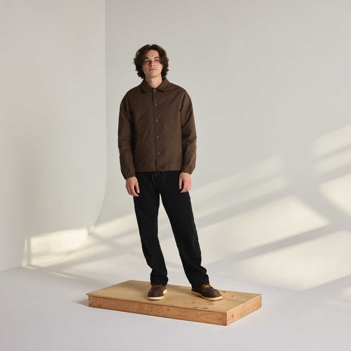 Men's Waxed Primaloft Coaches Jacket Brown