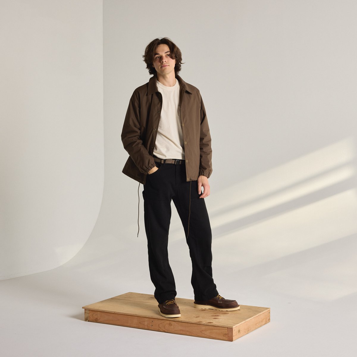 Men's Waxed Primaloft Coaches Jacket Brown