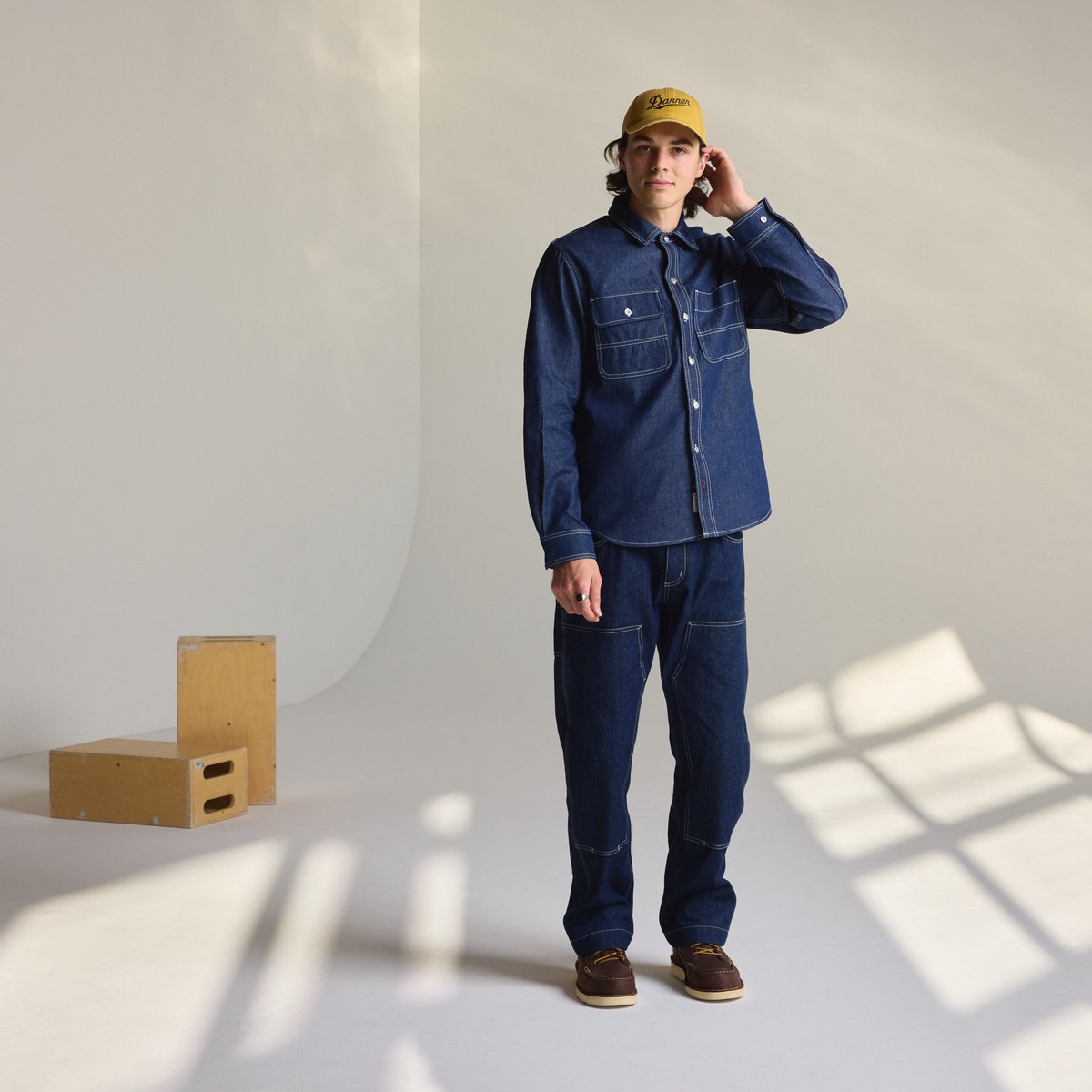 Men's Larch Mt Denim Shirt Dark Wash Indigo