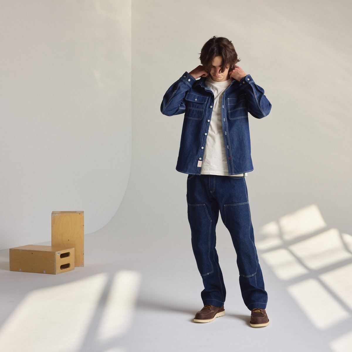 Men's Larch Mt Denim Shirt Dark Wash Indigo