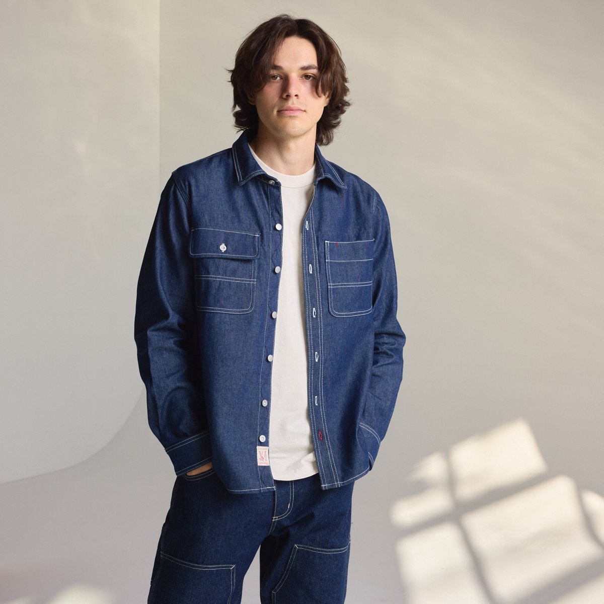 Men's Larch Mt Denim Shirt Dark Wash Indigo