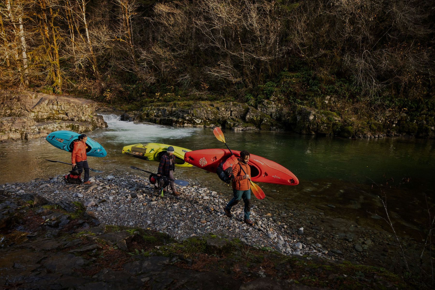 man with kayak
