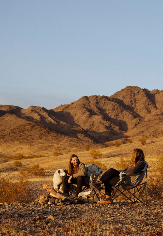 a couple in the dessert