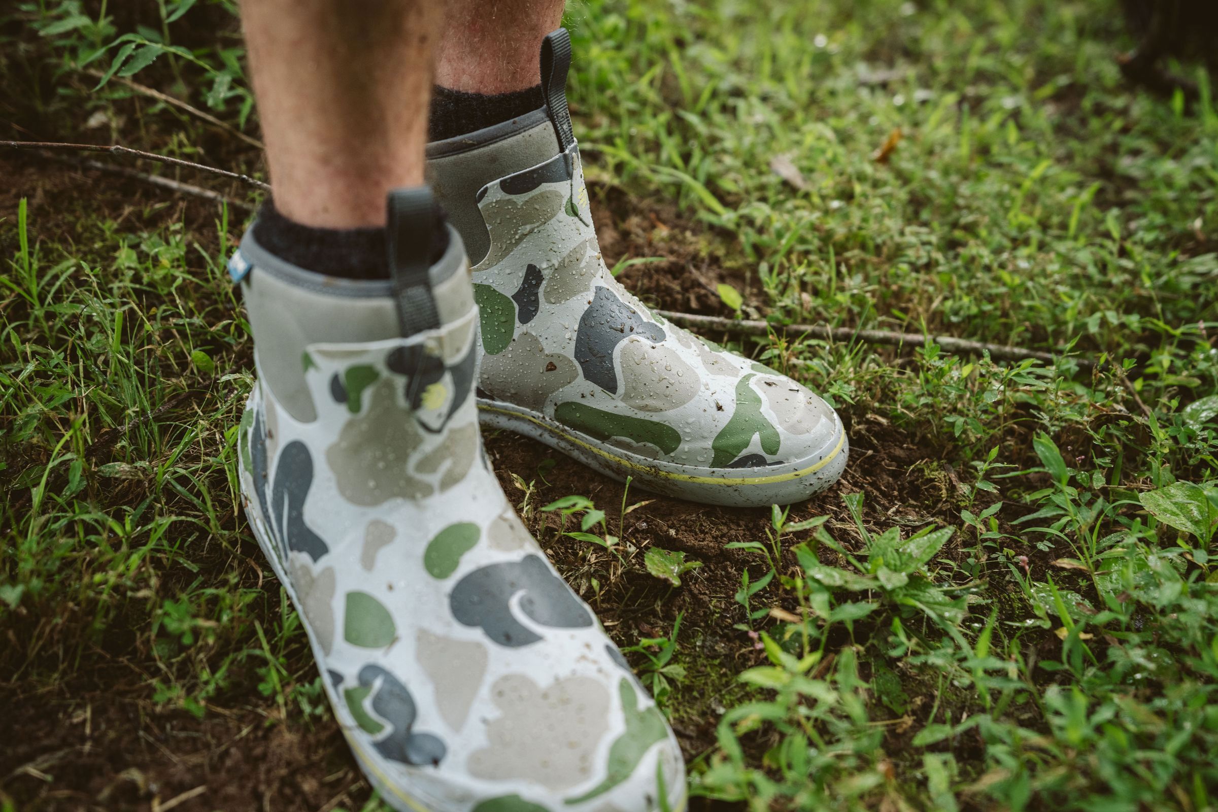 pair of short rubber boots