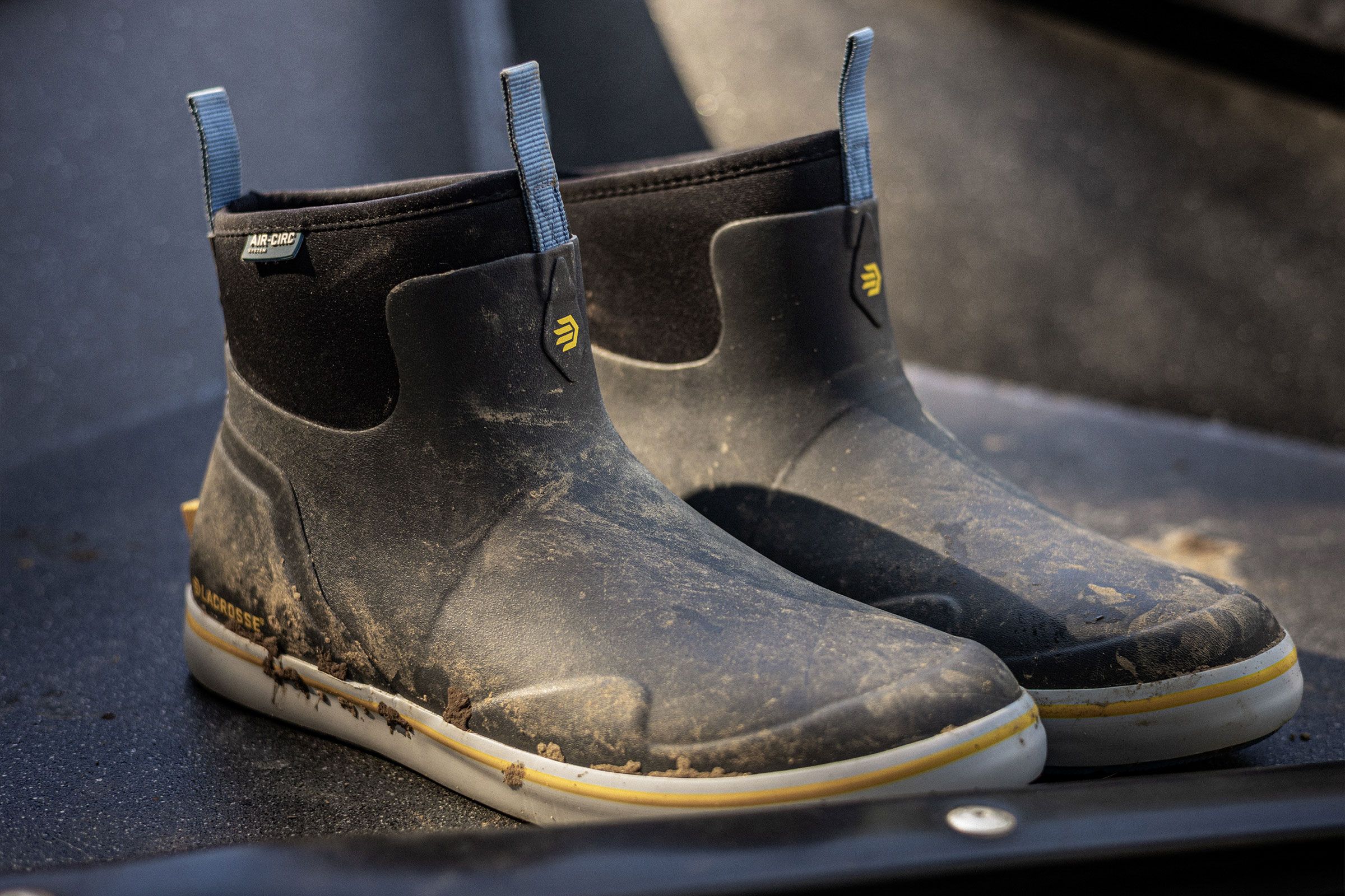 pair of short rubber boots